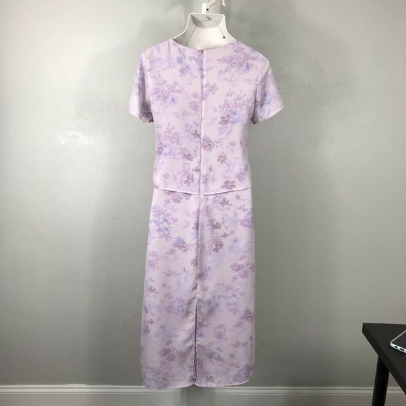 Kathie Lee Vintage Sz S (4/6) Long Dress ~ Purple - Picture 5 of 6